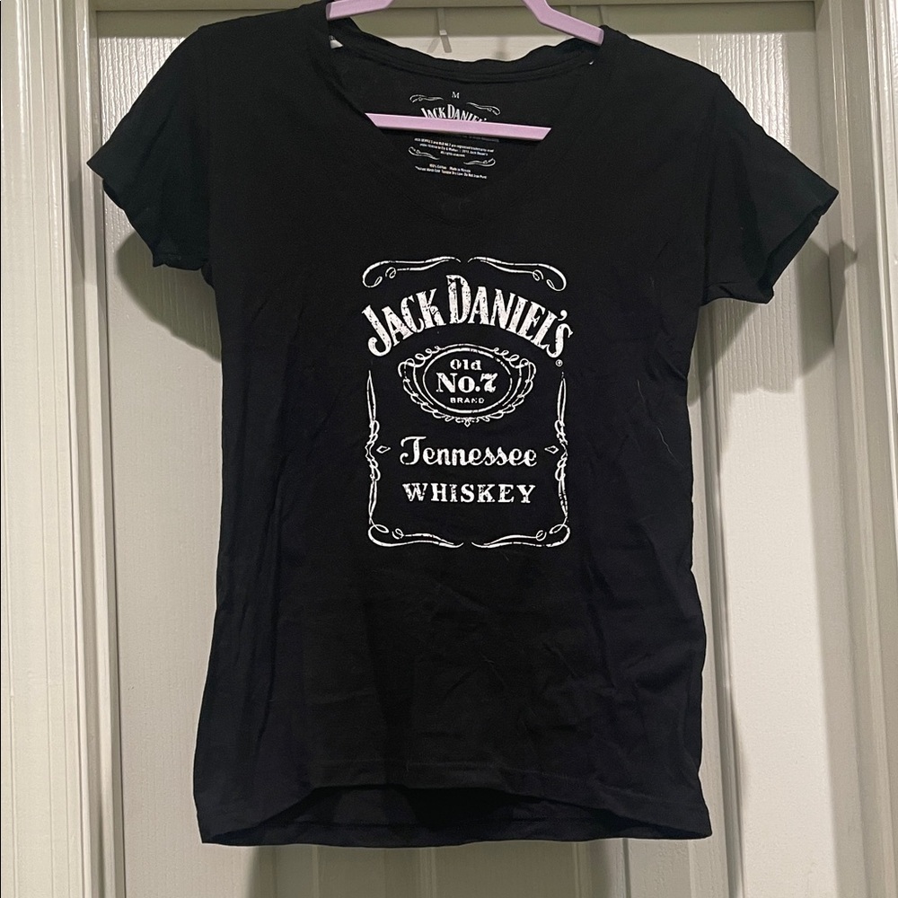 Jack Daniels Black and White Short Sleeve Tee